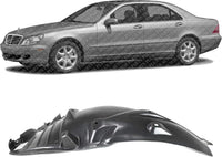 Front Section Fender Liner Left Driver Side Direct Replacement Compatible With 2000-2006 Mercedes Benz S-Class MB1248117 2206901930