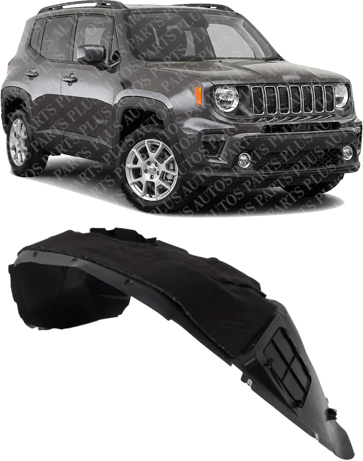 Front Inner Fender Liner Right Passenger Side Direct Replacement Compatible With 2019-2023 Jeep Renegade CH1249216 68438806AA