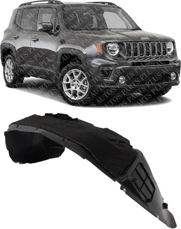 Front Inner Fender Liner Right Passenger Side Direct Replacement Compatible With 2019-2023 Jeep Renegade CH1249216 68438806AA