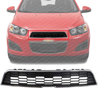 Front Grille Assembly Plastic Textured Gray Shell And Insert Direct Replacement Compatible With 2012-2016 Chevrolet Sonic GM1200638 95215846