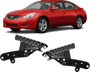 Set Of 2 Front Bumper Bracket Plastic Left Driver & Right Passenger Side Direct Replacement Compatible With 2013-2015 Nissan Altima NI1043102 NI1042102 620583TA0A 620593TA0A