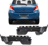 Set Of 2 Rear Bumper-Side Retainer Plastic Right Passenger & Left Driver Side Direct Replacement Compatible With 2007-2011 Toyota Yaris TO1133112 TO1132112 5257552111 5257652091
