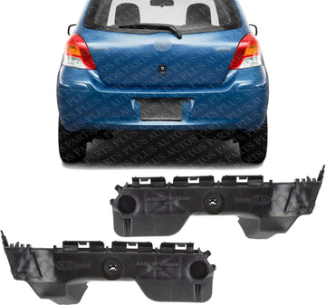 Set Of 2 Rear Bumper-Side Retainer Plastic Right Passenger & Left Driver Side Direct Replacement Compatible With 2007-2011 Toyota Yaris TO1133112 TO1132112 5257552111 5257652091
