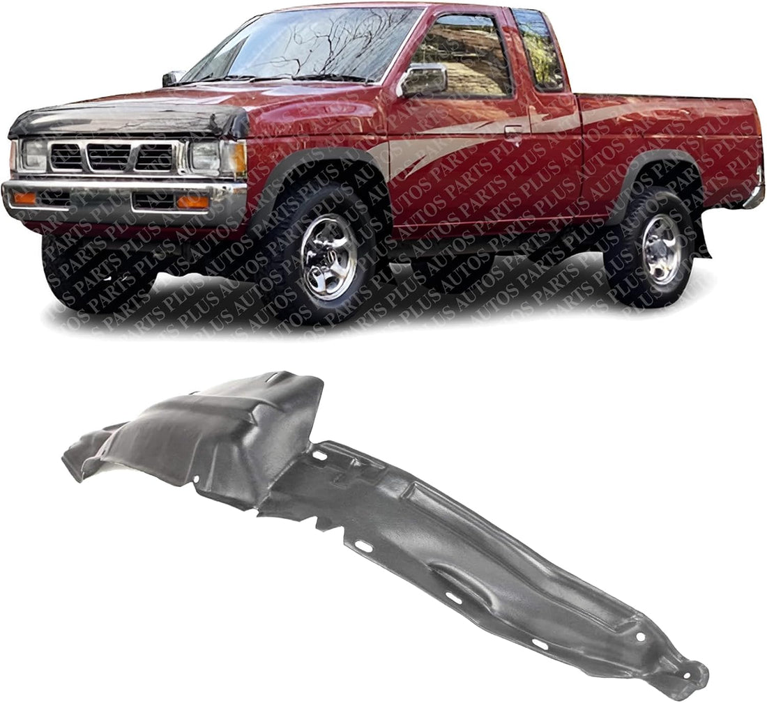 Front Fender Liner Left Driver Side Direct Replacement Compatible With 1986-1997 Nissan Pickup NI1248103 6388101G02