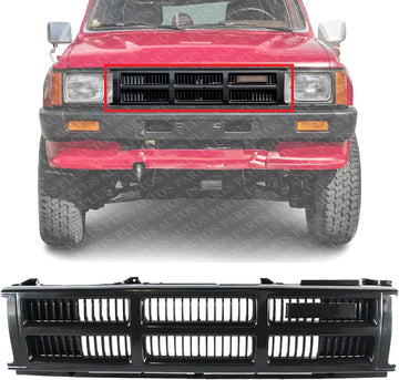 Front Grille Assembly Primed Shell And Insert Plastic Direct Replacement Compatible With 1984-1986 Toyota 4Runner TO1200130 5311189118