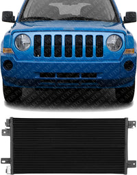 Front AC Condenser Aluminum Core Direct Replacement Compatible With 2011-2014 Chrysler 200/2007-2017 Jeep Patriot CH3030237 68004052AB
