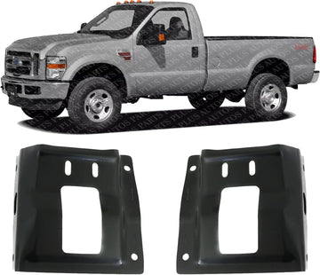 Set of 2 Front Bumper Mounting Plate Bracket Right Passenger & Left Driver Side Direct Replacement Compatible with 2008-2010 Ford F-Series Super Duty FO1066173 FO1067173 8C3Z17B985A
