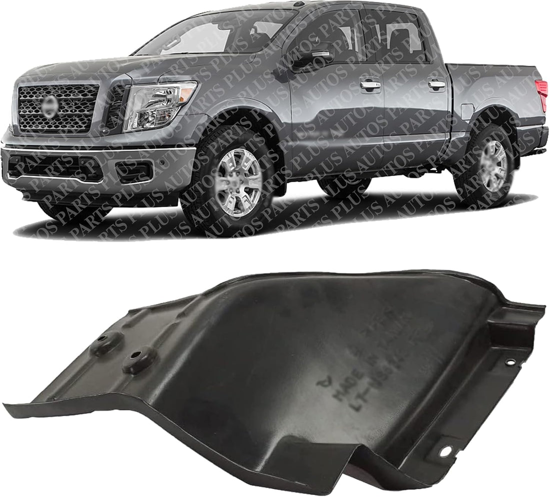 Front Section Fender Liner Left Driver Side Direct Replacement Compatible With 2016-2021 Nissan Titan XD NI1248171 63845EZ00A
