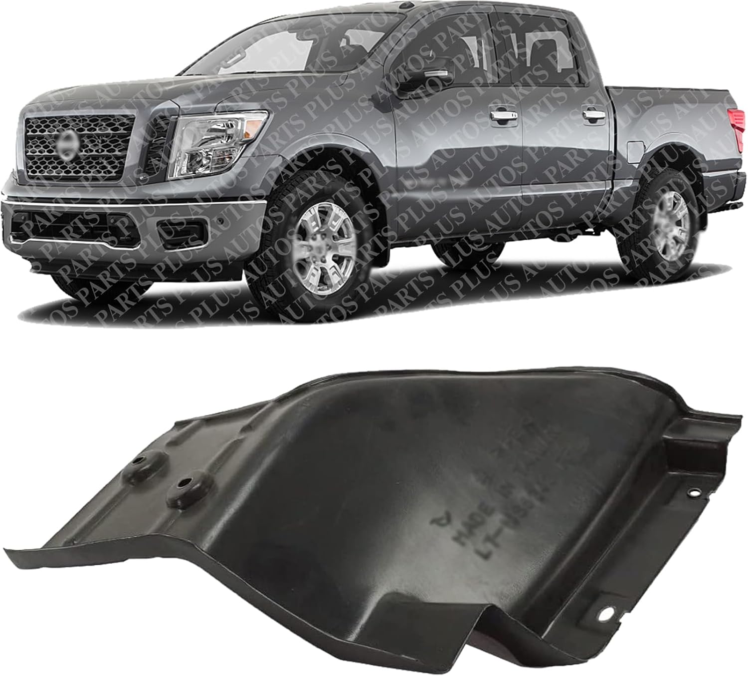 Front Section Fender Liner Left Driver Side Direct Replacement Compatible With 2016-2021 Nissan Titan XD NI1248171 63845EZ00A