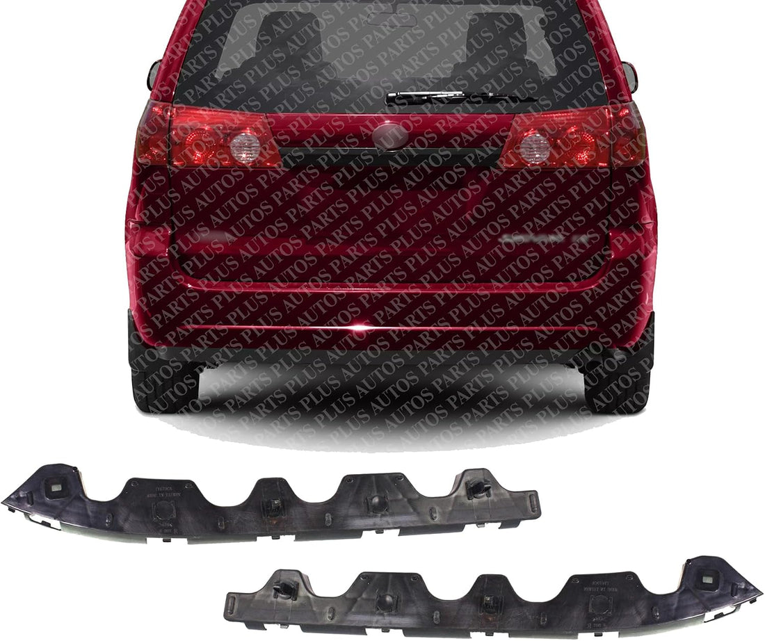 Set Of 2 Rear Bumper Cover Support Bracket Left Driver & Right Passenger Side Direct Replacement Compatible With 2004-2010 Toyota Sienna TO1167113 TO1166113 52575AE010 52576AE010