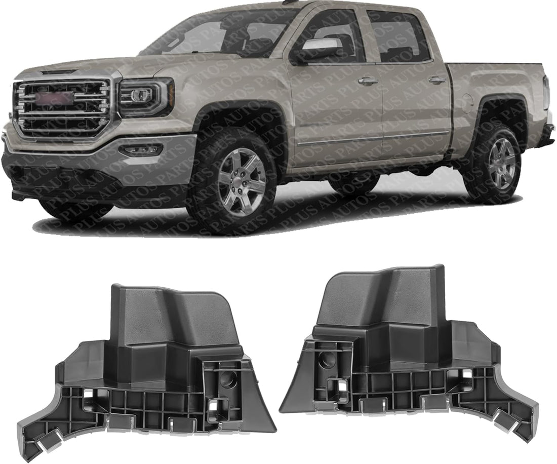 Set Of 2 Front Bumper Bracket Left Driver & Right Passenger Side Direct Replacement Compatible With 2016-2018 GMC Sierra 1500/2019 Limited GM1043129 GM1042129 23496953 23496952