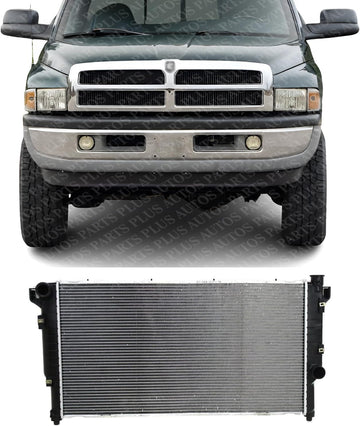 Front Radiator Aluminum Core Direct Replacement Compatible With 1994-2002 Dodge Ram 2500/3500 CH3010158 C4718044
