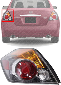 Tail Light Left Driver Side Direct Replacement Compatible With 2007-2012 Nissan Altima NI2800190 NI2800176 26555ZX00B 26555ZN50A