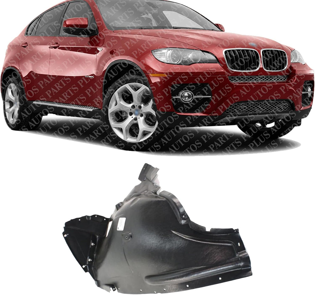 Front Section Fender Liner Right Passenger Side Direct Replacement Compatible With 2008-2014 BMW X6 BM1249111 51717180618