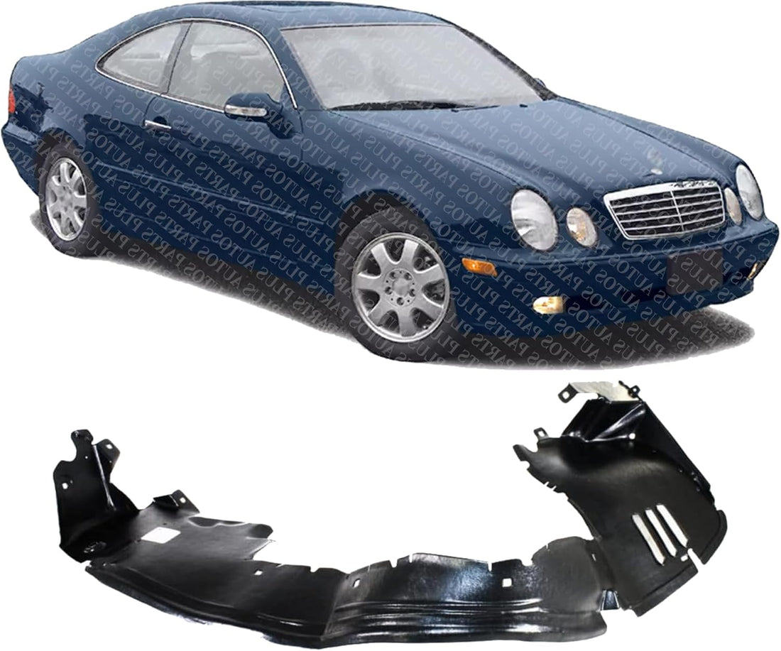 Front Fender Liner Rear Section Right Passenger Side Direct Replacement Compatible With 1998-2003 Mercedes Benz CLK-Series MB1249128 2086980630