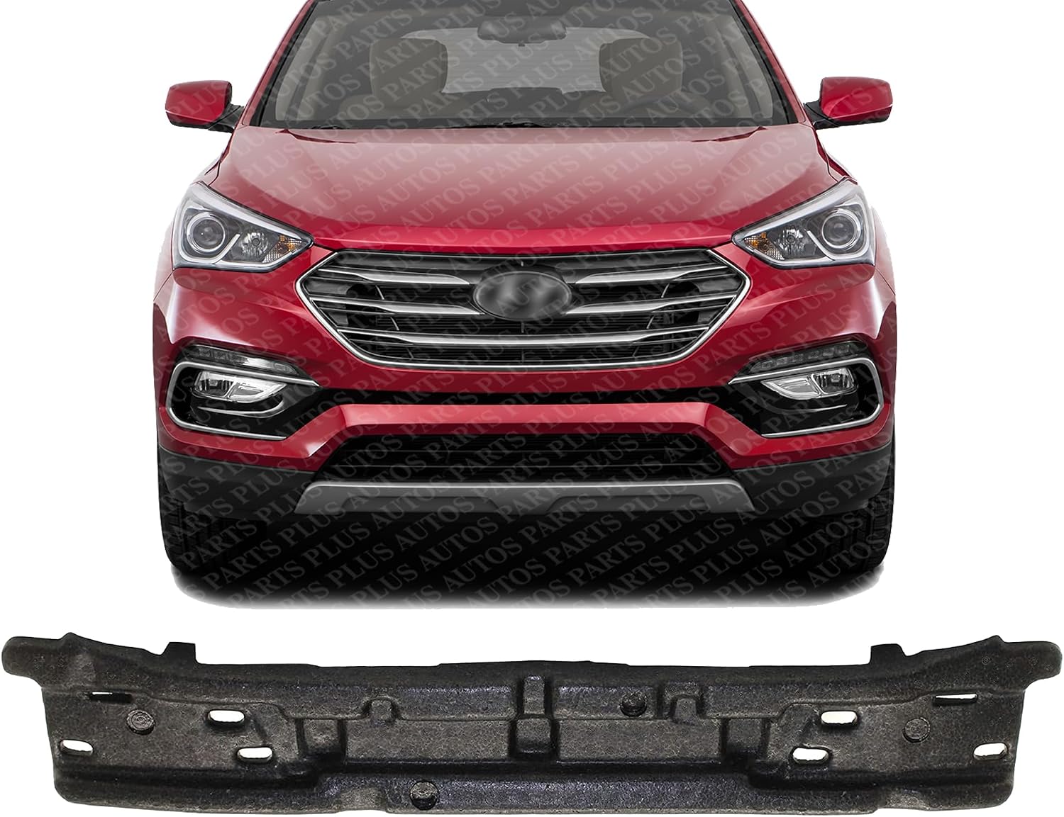 Front Bumper Impact Absorber Direct Replacement Compatible With 2017-2018 Hyundai Santa Fe Sport HY1070165 865204Z500