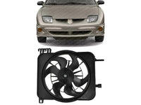 Front Radiator Fan Shroud Assembly Plastic with Air Conditioning Direct Replacement Compatible with 1995-2002 Chevrolet Cavalier GM3115106 22645919