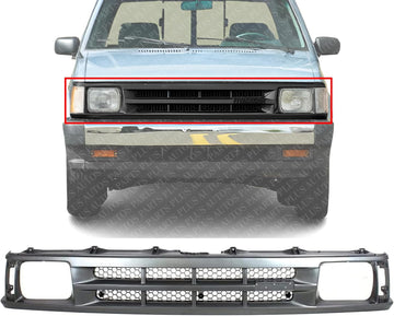 Front Grille Primed Plastic Direct Replacement Compatible With 1990-1993 Mazda Pickup MA1200126 UE5450710A