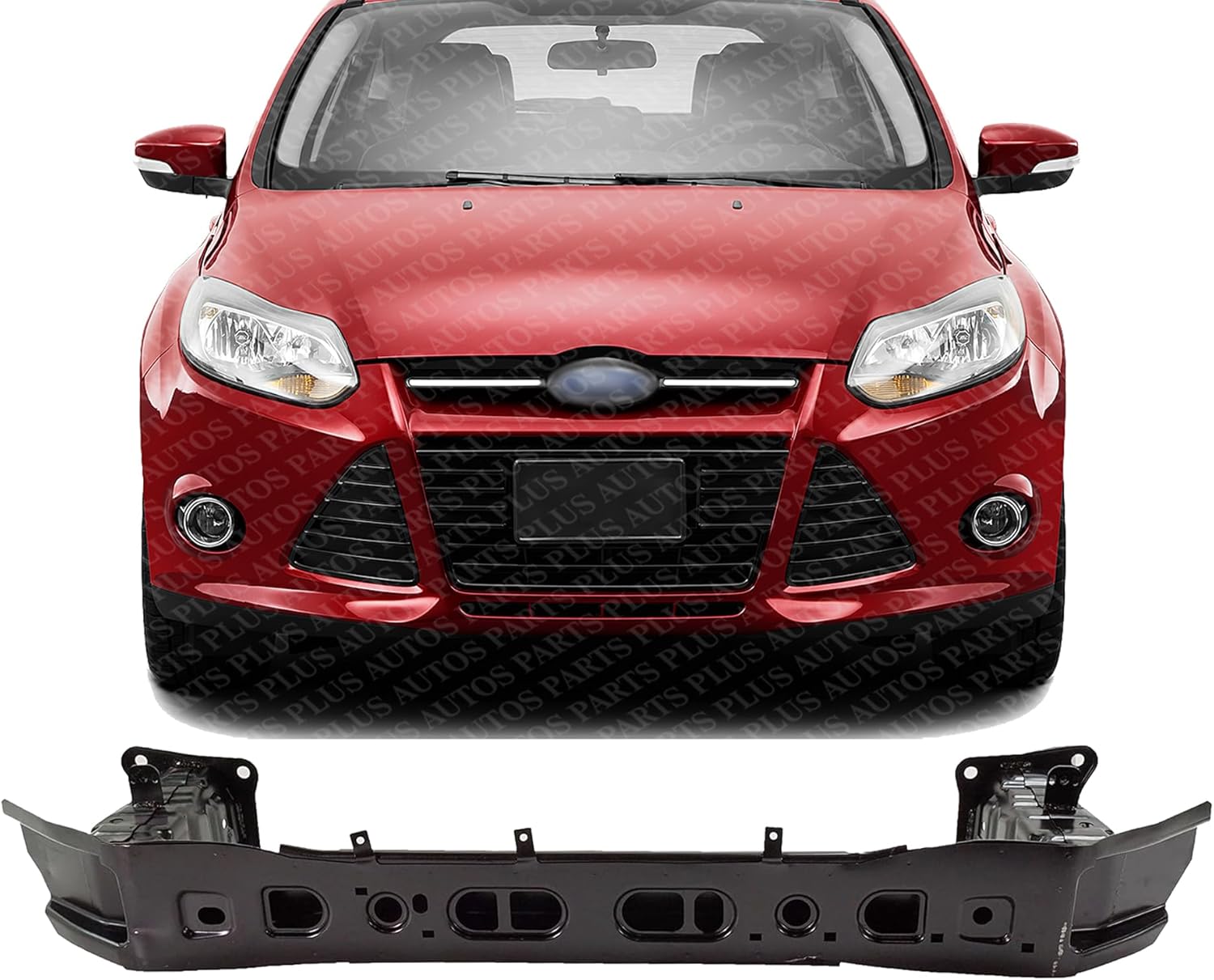 Front Bumper Reinforcement Steel Direct Replacement Compatible With 2012-2018 Ford Focus FO1006260 CP9Z17757A