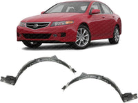 Set Of 2 Front Fender Liners Left Driver & Right Passenger Side Direct Replacement Compatible With 2006-2008 Acura TSX AC1249121 AC1248121 74101SEA010 74151SEAJ00