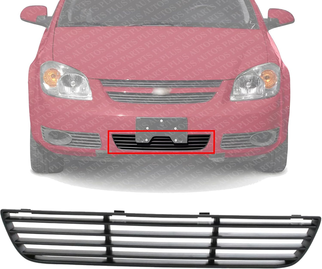 Front Bumper Center Grille Textured Plastic Direct Replacement Compatible With 2005-2010 Chevrolet Cobalt GM1200548 15276074
