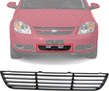 Front Bumper Center Grille Textured Plastic Direct Replacement Compatible With 2005-2010 Chevrolet Cobalt GM1200548 15276074