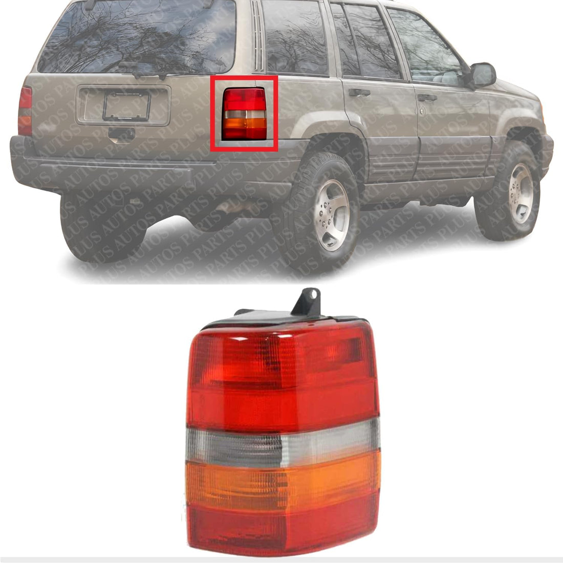 Tail Light Right Passenger Side Direct Replacement Compatible With 1993-1998 Jeep Grand Cherokee CH2801121 55155738AA