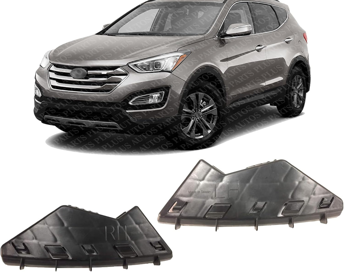 Set Of 2 Front Bumper Upper Support Bracket Plastic Right Passenger & Left Driver Side Direct Replacement Compatible With 2013-2018 Hyundai Santa Fe Sport HY1043132 HY1042132