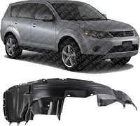 Front Fender Liner Right Passenger Side Direct Replacement Compatible With 2003-2006 Mitsubishi Outlander MI1249118 MN133148