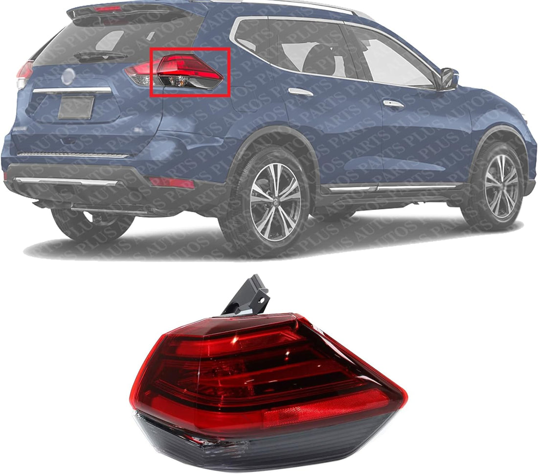 Outer Tail Light Assembly Right Passenger Side Direct Replacement Compatible With 2017-2018 Nissan Rogue NI2805110 265506FL0C 265506FL0A