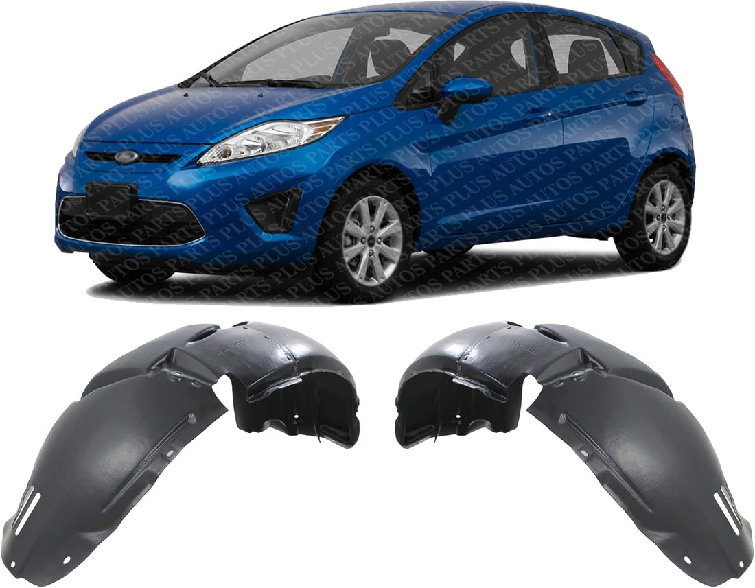 Set Of 2 Front Fender Liner Plastic Left Driver & Right Passenger Side Direct Replacement Compatible With 2011-2019 Ford Fiesta FO1249153 FO1248153 AE8Z16102D AE8Z16103C