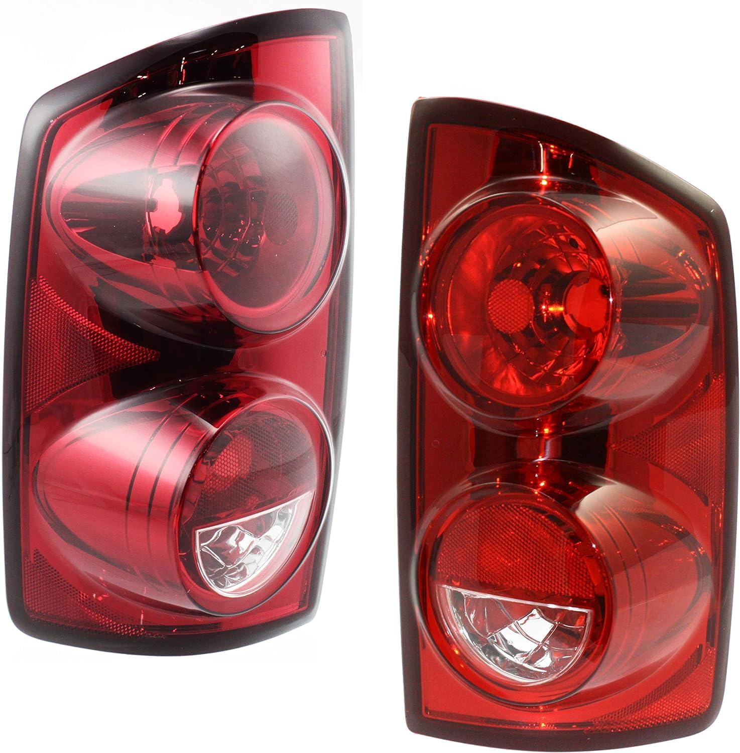 Set Of 2 Tail Light Left Driver & Right Passenger Side Direct Replacement Compatible With 2007-2009 Dodge Ram 1500 2500 3500 ‎‎‎‎‎‎CH2801165 CH2800165 55277302AC 55277303AC