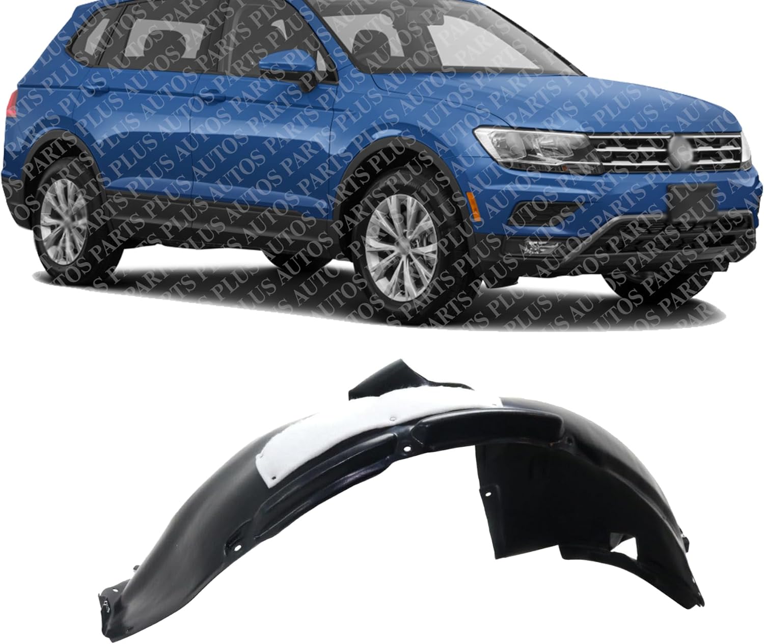 Front Fender Liner Right Passenger Side Direct Replacement Compatible With 2018-2021 Volkswagen Tiguan VW1249143 5NA805912AF
