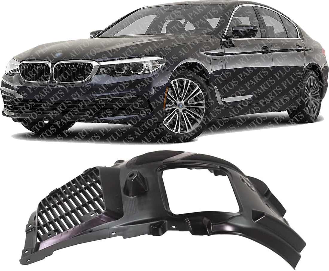Front Fender Liner Middle Section Left Driver Side Direct Replacement Compatible With 2017-2023 BMW 5-Series BM1248157 51717340785