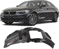 Front Fender Liner Middle Section Left Driver Side Direct Replacement Compatible With 2017-2023 BMW 5-Series BM1248157 51717340785