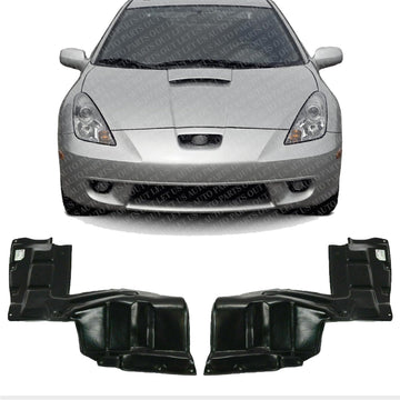 Set of 2 Front Engine Splash Shield Under Cover Left Driver & Right Passenger Side Direct Replacement Compatible with 2000-2005 Toyota Celica TO1228132 TO1228133 5140920120