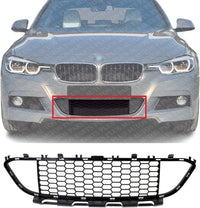Front Bumper Center Grille Textured Plastic Direct Replacement Compatible With 2013-2019 BMW 3-Series BM1036137 51118068124
