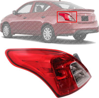 Tail Light Left Driver Side Direct Replacement Compatible With 2012-2019 Nissan Versa NI2800194 265553AN0A