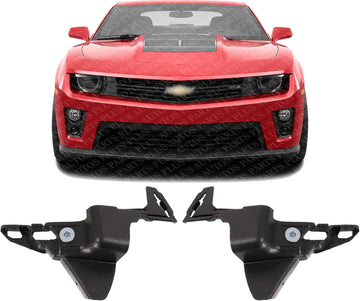 AUTOS PARTS PLUS Set Of 2 Front Bumper Bracket Plastic Left Driver & Right Passenger Side Direct Replacement Compatible With 2010-2015 Chevrolet Camaro GM1042115 GM1043115 92243318 92243317