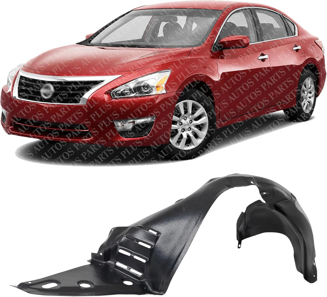 Front Fender Liner Left Driver Side Direct Replacement Compatible With 2007-2013 Nissan Altima NI1250135 63841ZX00A