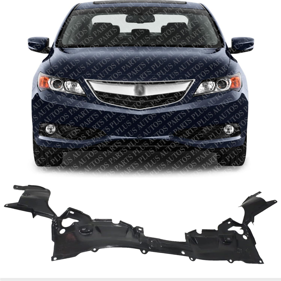 Front Engine Splash Shield Direct Replacement Compatible with 2012-2015 Honda Civic / 2013-2015 Acura ILX HO1228136 74111TR3A00