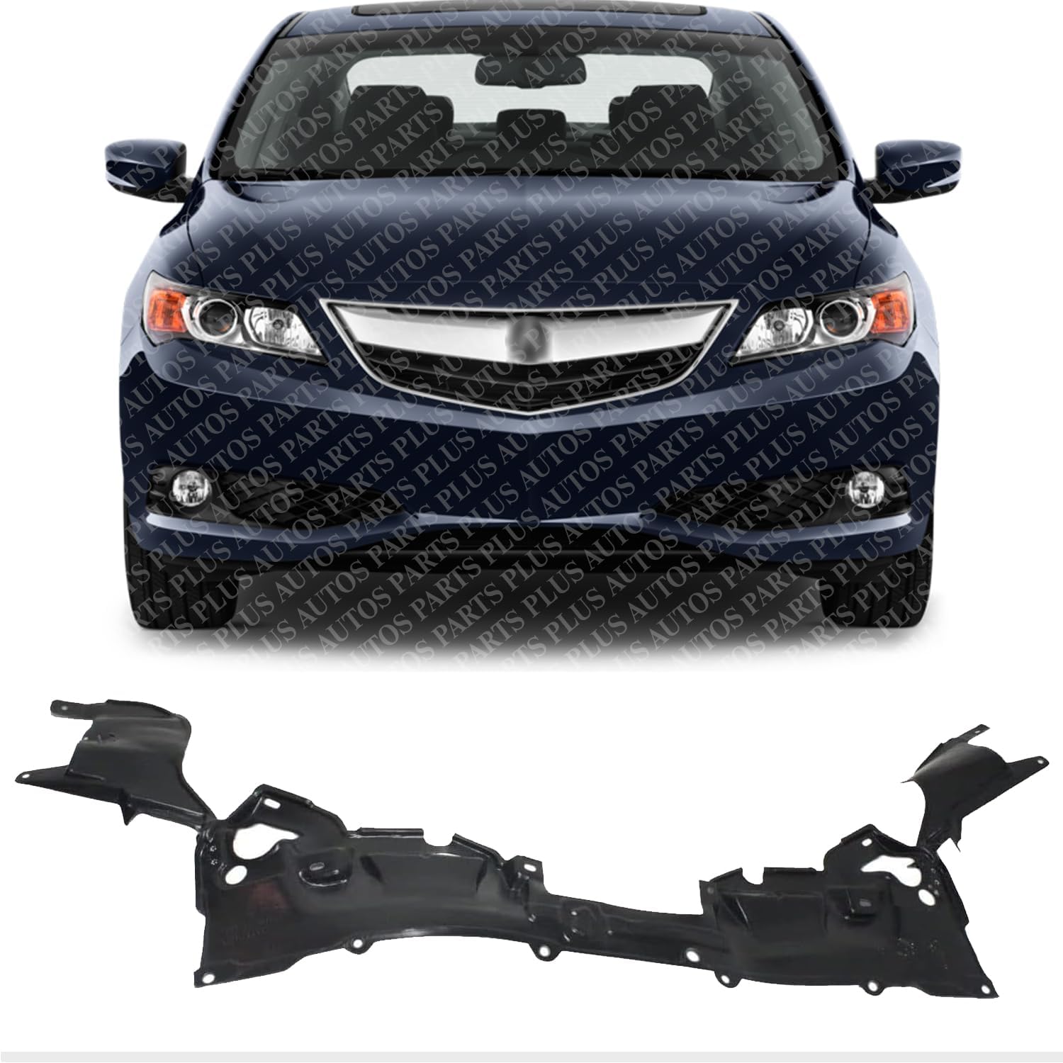 Front Engine Splash Shield Direct Replacement Compatible with 2012-2015 Honda Civic / 2013-2015 Acura ILX HO1228136 74111TR3A00