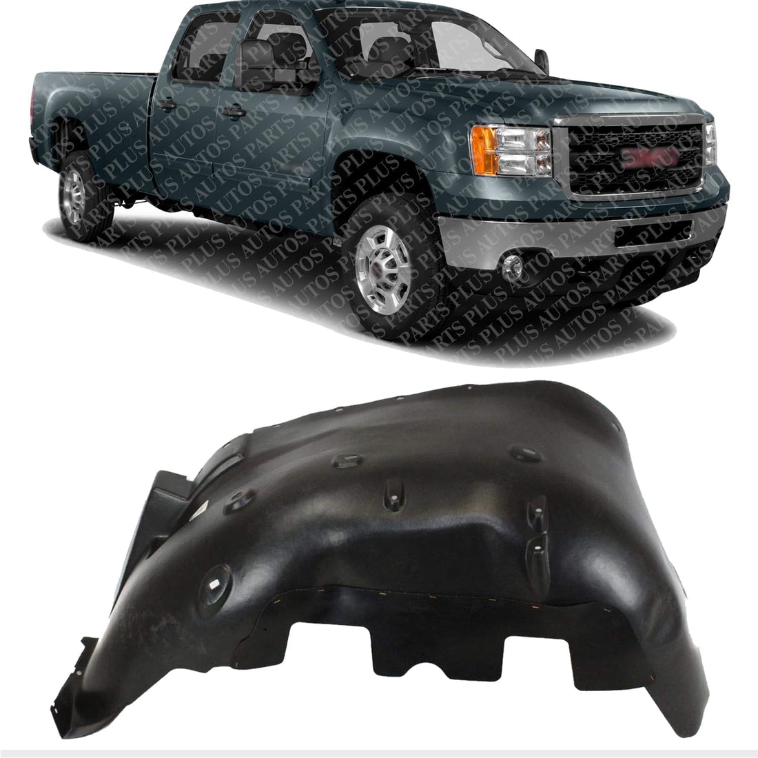 Front Fender Liner Right Passenger Side Direct Replacement Compatible With 2011-2014 GMC Sierra 2500HD 3500HD GM1249233 22739803