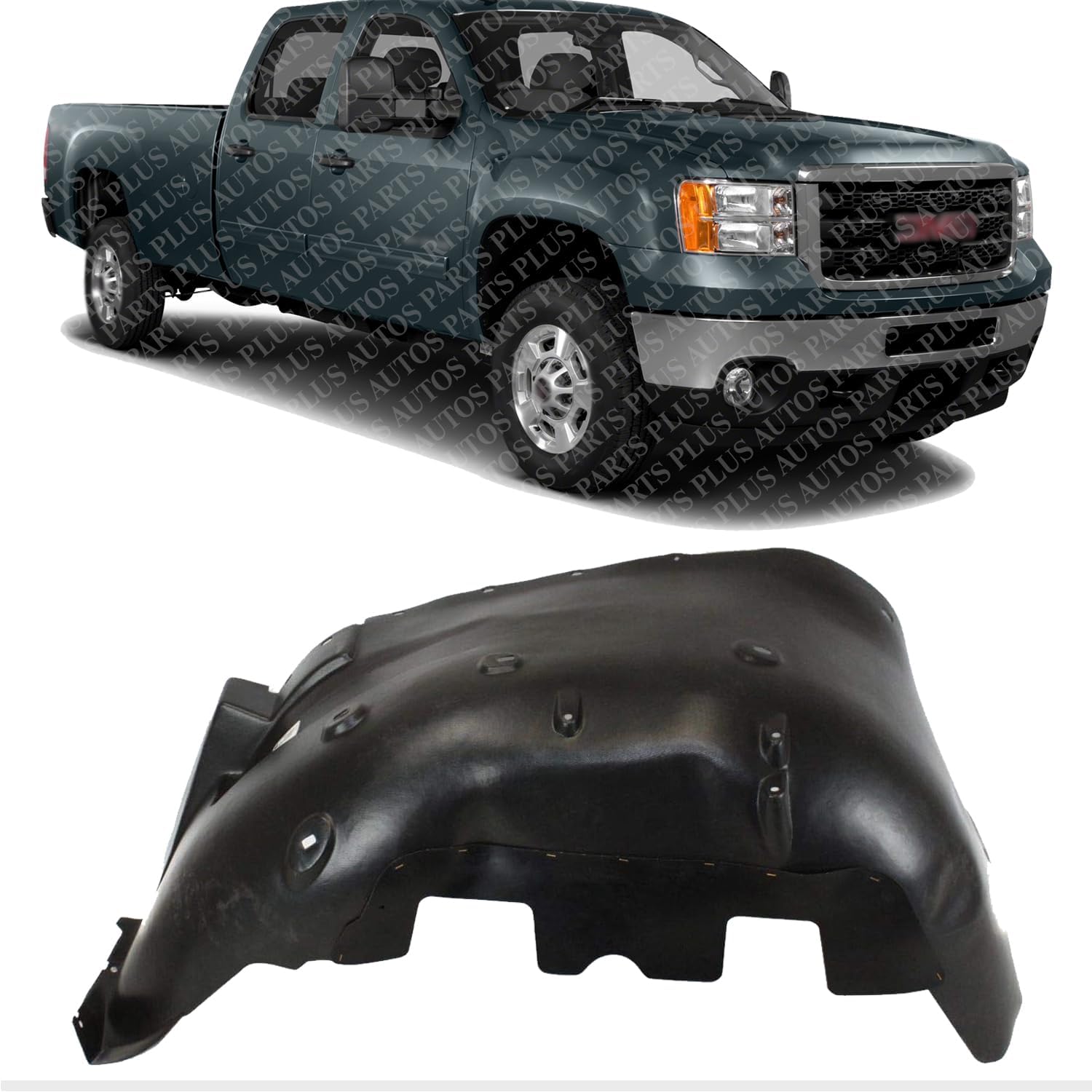 Front Fender Liner Right Passenger Side Direct Replacement Compatible With 2011-2014 GMC Sierra 2500HD 3500HD GM1249233 22739803