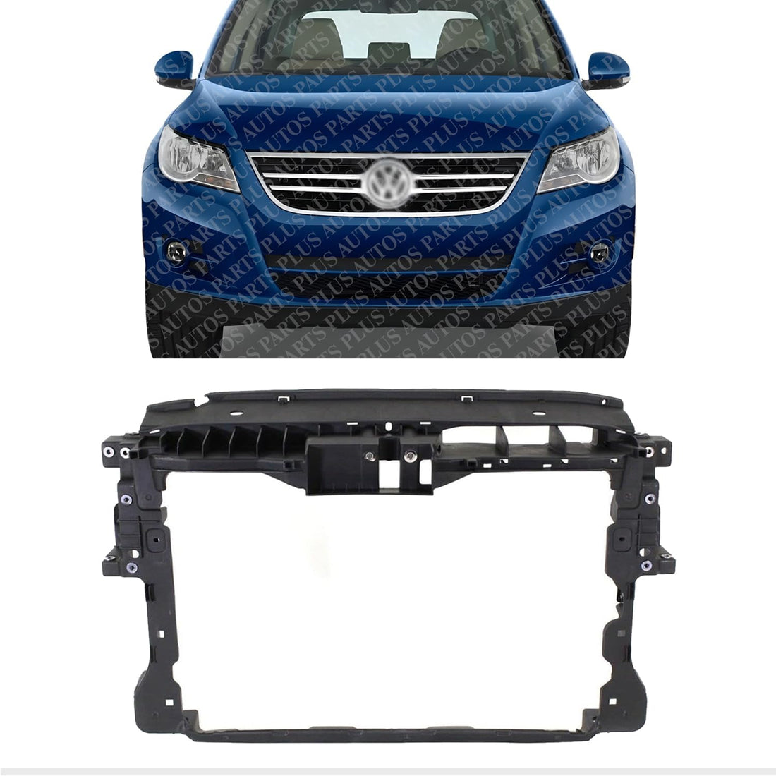 Front Radiator Support Plastic With Steel Direct Replacement Compatible With 2009-2017 Volkswagen Tiguan / 2017-2018 Limited VW1225134 5N0805588F
