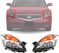 Set Of 2 Front Head Light Assembly Left Driver & Right Passenger Side Direct Replacement Compatible With 2007-2009 Nissan Altima NI2502187 NI2503187 26060JA00B 26010JA00B