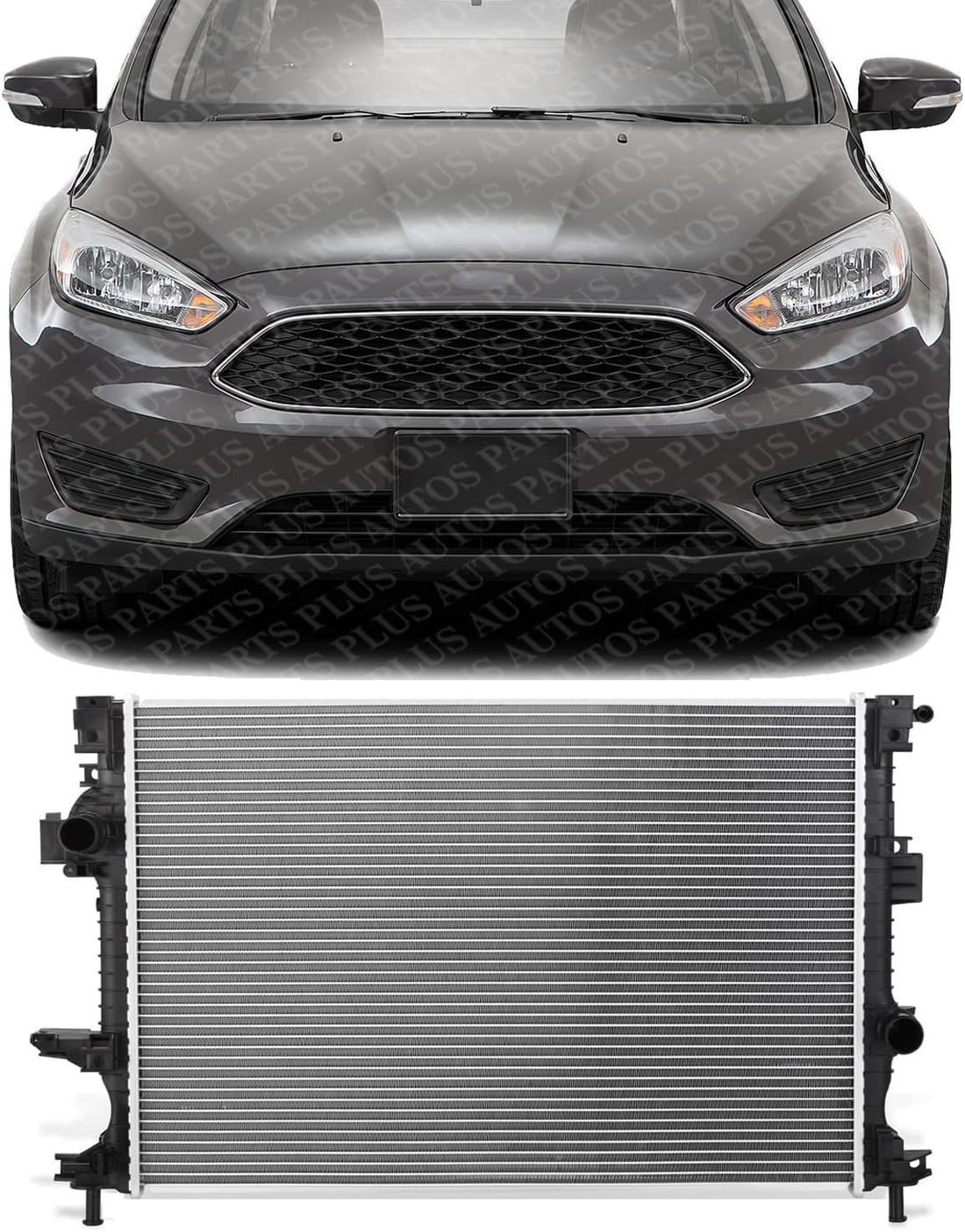 Front Radiator Aluminum Core Direct Replacement Compatible With 2013-2020 Ford Fusion FO3010316 DG9Z8005K