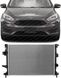 Front Radiator Aluminum Core Direct Replacement Compatible With 2013-2020 Ford Fusion FO3010316 DG9Z8005K