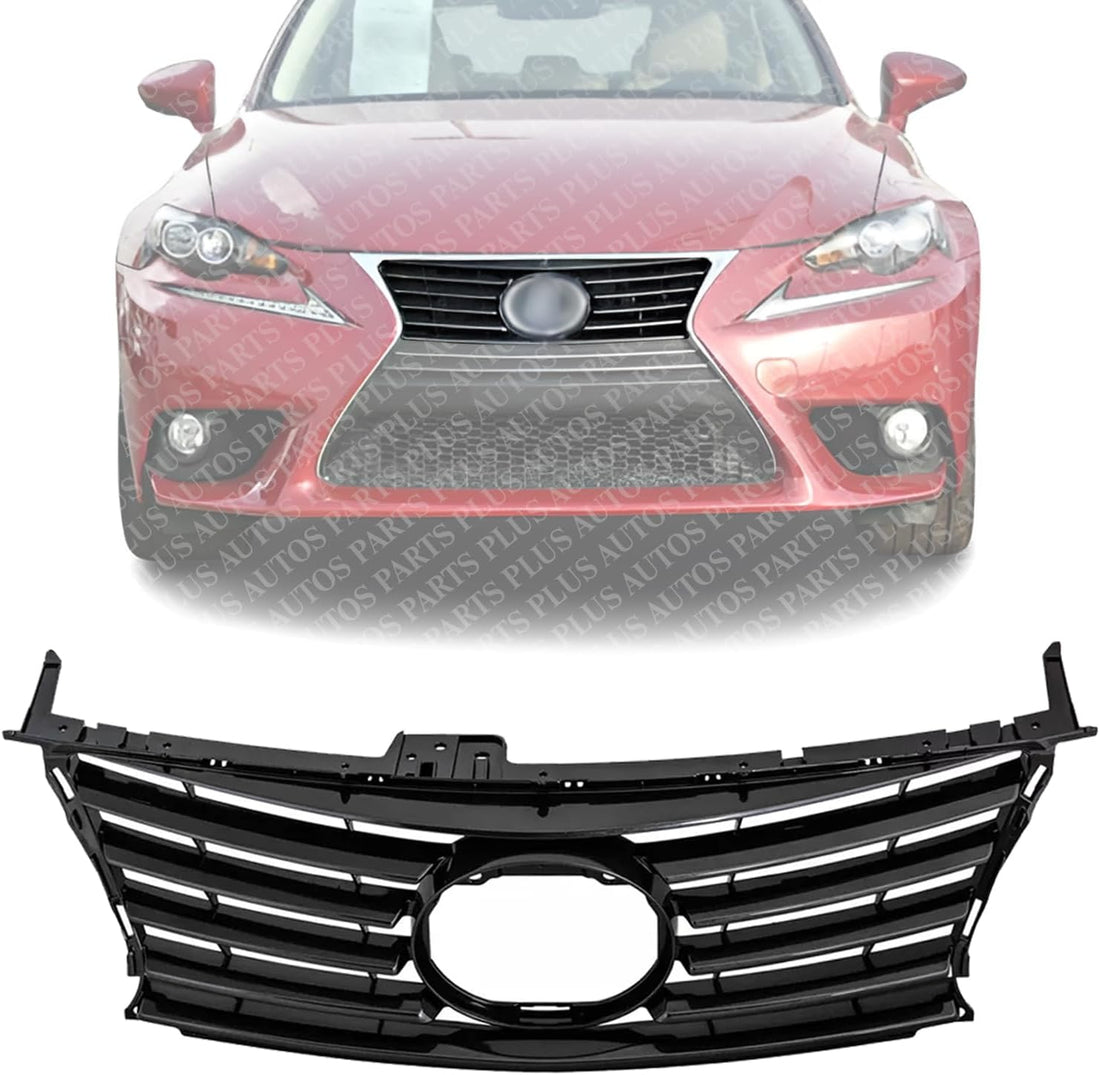 Front Grille Assembly Primed Shell & Insert Direct Replacement Compatible With 2014-2015 Lexus IS250 / 2014-2016 IS350 LX1200175 5311253051