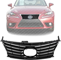 Front Grille Assembly Primed Shell & Insert Direct Replacement Compatible With 2014-2015 Lexus IS250 / 2014-2016 IS350 LX1200175 5311253051